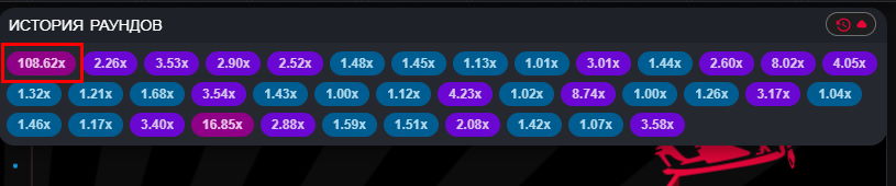 Coefficient x100 dans le jeu de l'aviateur