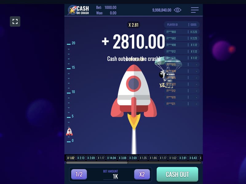 Où jouer à Cash or Crash pour de l'argent