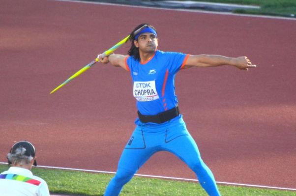 Neeraj Chopra in action.
