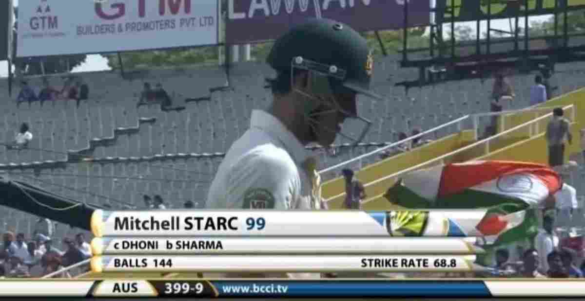 Mitchell Starc missed a century by just 1 run