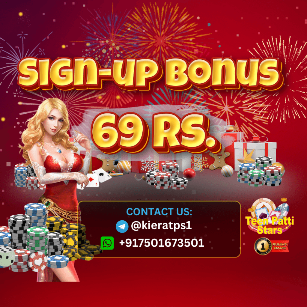 Get a random Teen Patti 40 Bonus or up to 1000 rupees upon signing up